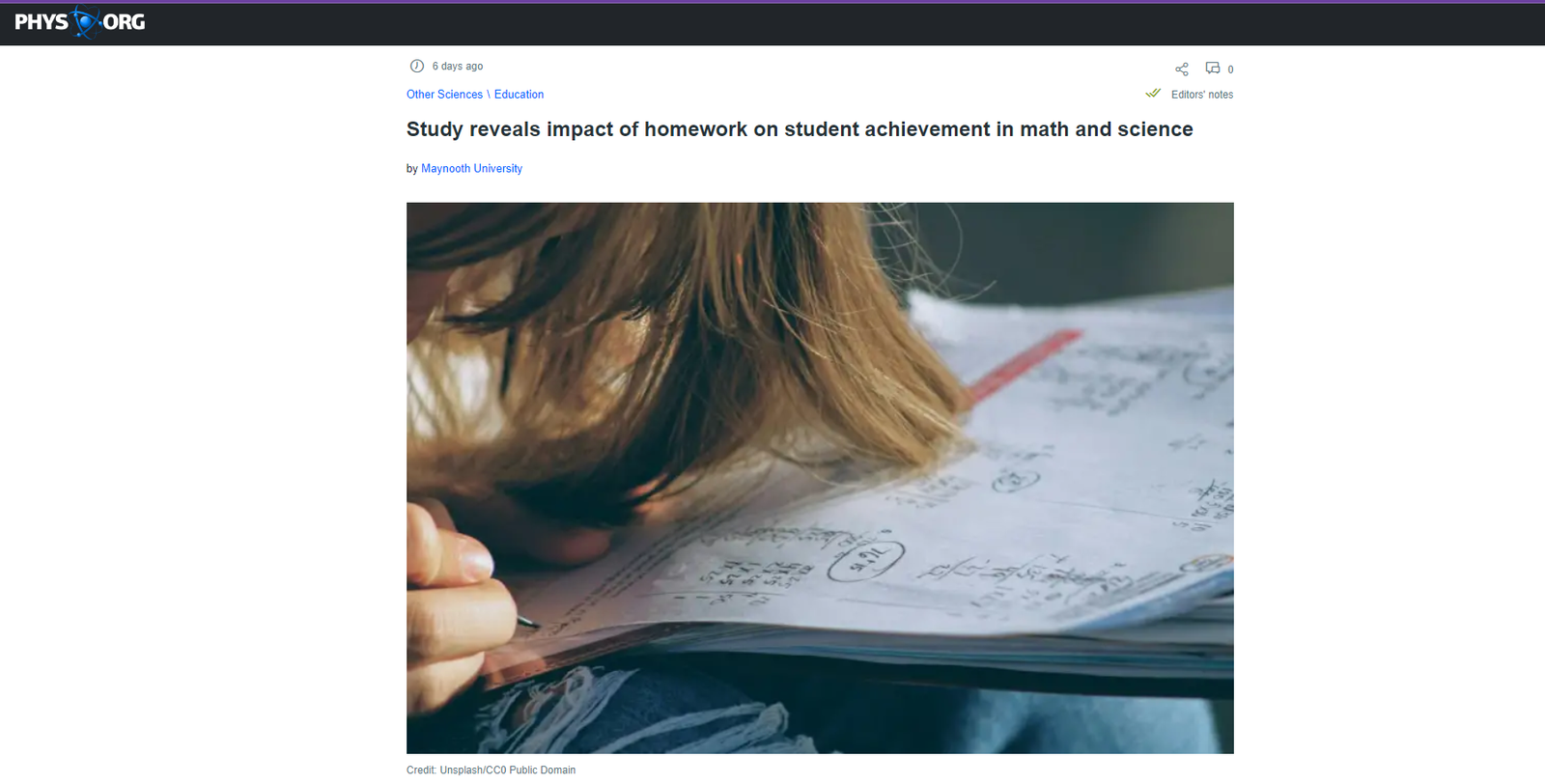 Impact of homework on Irish student achievement